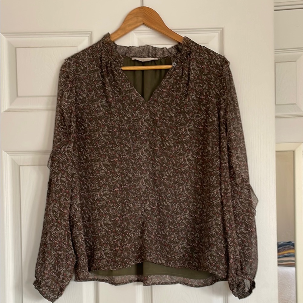 Women's Brown Patterned Top
